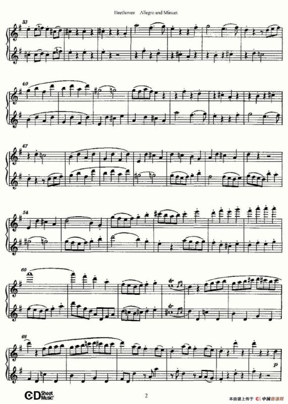 Allegro and Minuet（快板及小步舞曲）