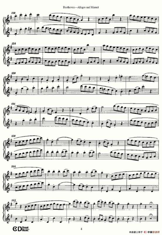 Allegro and Minuet（快板及小步舞曲）