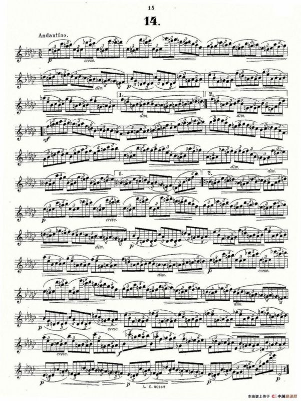 24首长笛练习曲 Op.21 之13—24