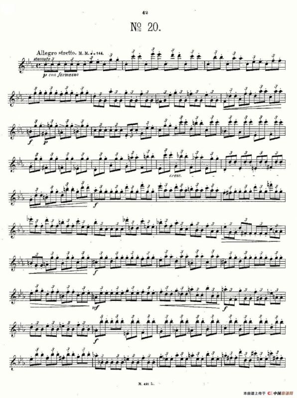 24首长笛练习曲 Op.15 之16—20