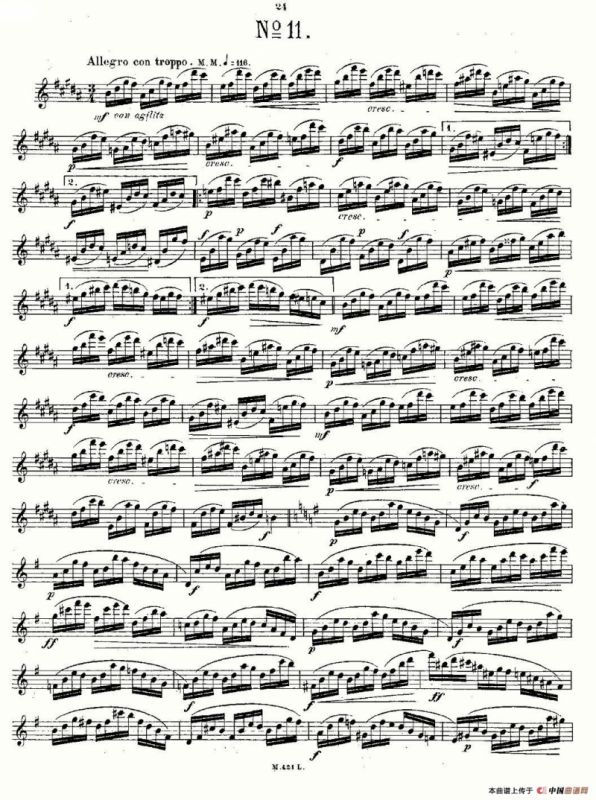 24首长笛练习曲 Op.15 之11—15