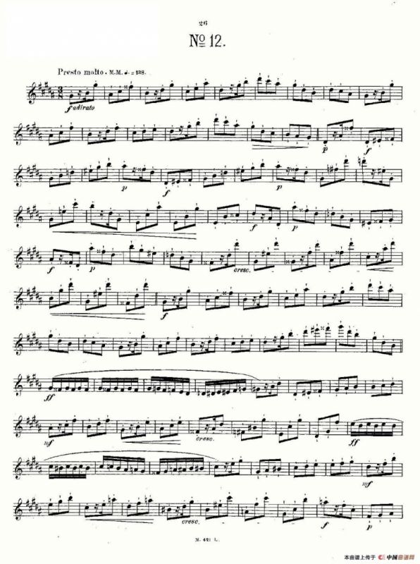 24首长笛练习曲 Op.15 之11—15