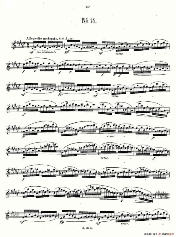 24首长笛练习曲 Op.15 之11—15