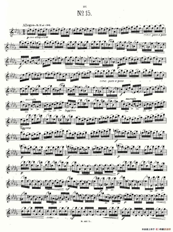 24首长笛练习曲 Op.15 之11—15