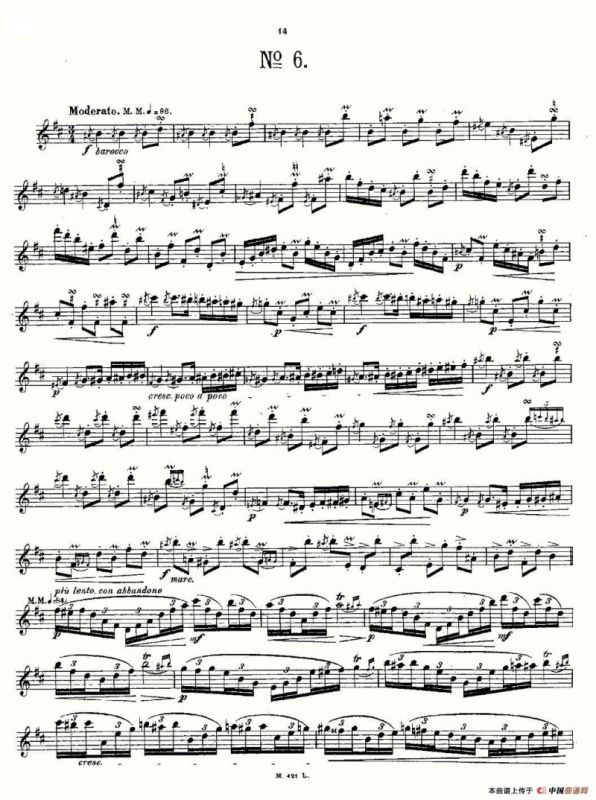 24首长笛练习曲 Op.15 之6—10