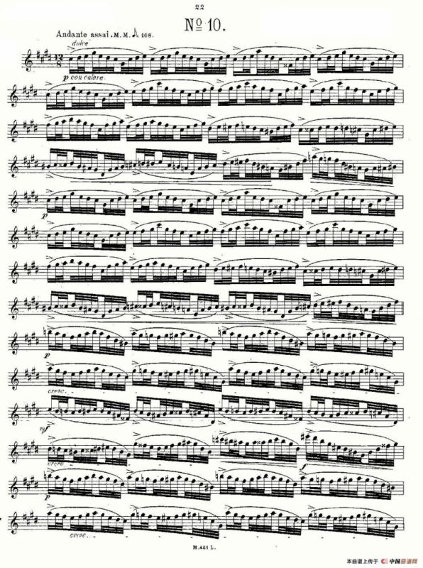 24首长笛练习曲 Op.15 之6—10