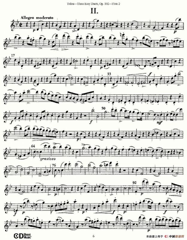 Three Easy Duets,Op.102 之第二长笛（三首简易重奏曲作品102号）