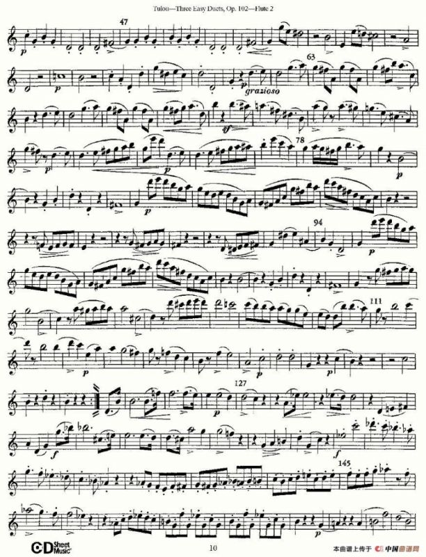 Three Easy Duets,Op.102 之第二长笛（三首简易重奏曲作品102号）