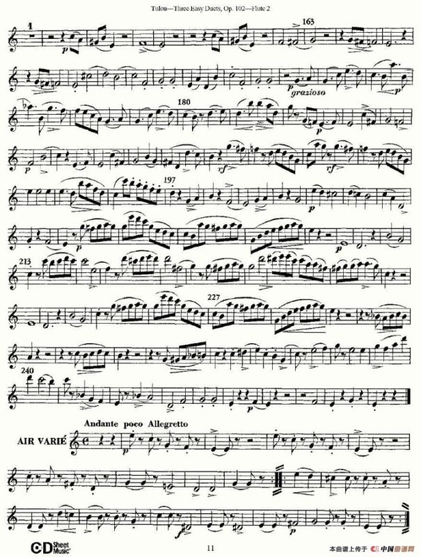 Three Easy Duets,Op.102 之第二长笛（三首简易重奏曲作品102号）