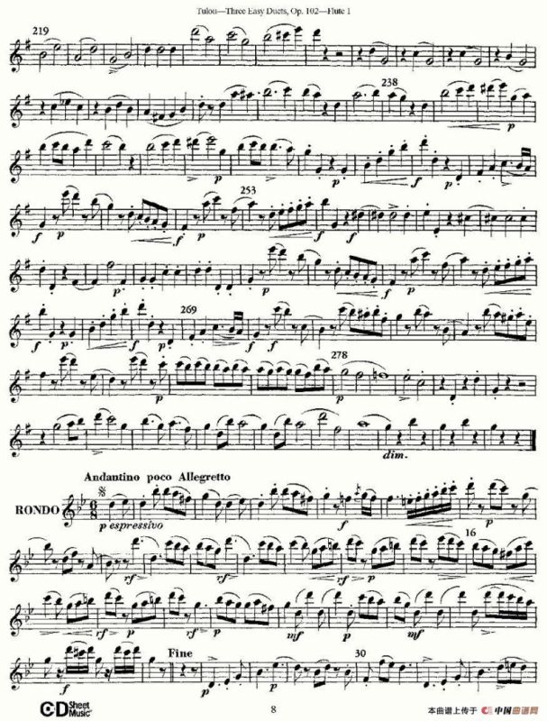 Three Easy Duets,Op.102 之第一长笛（三首简易重奏曲作品102号）