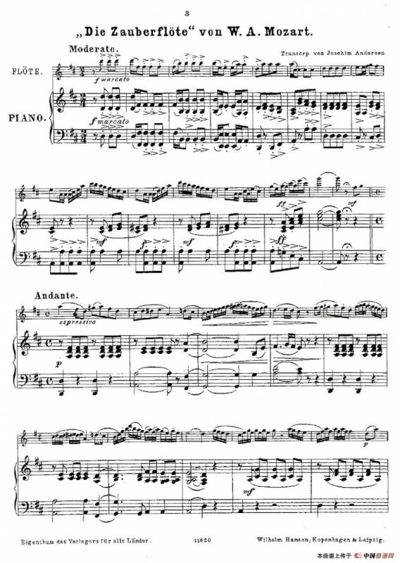 Opern-Transcriptionen.Op.45-8（长笛+钢琴伴奏）