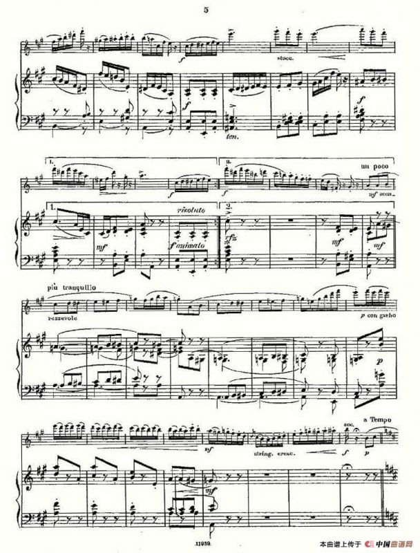 LHirondelle.Op.44（长笛+钢琴伴奏）