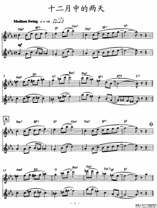 十二月中的两天（双长笛）