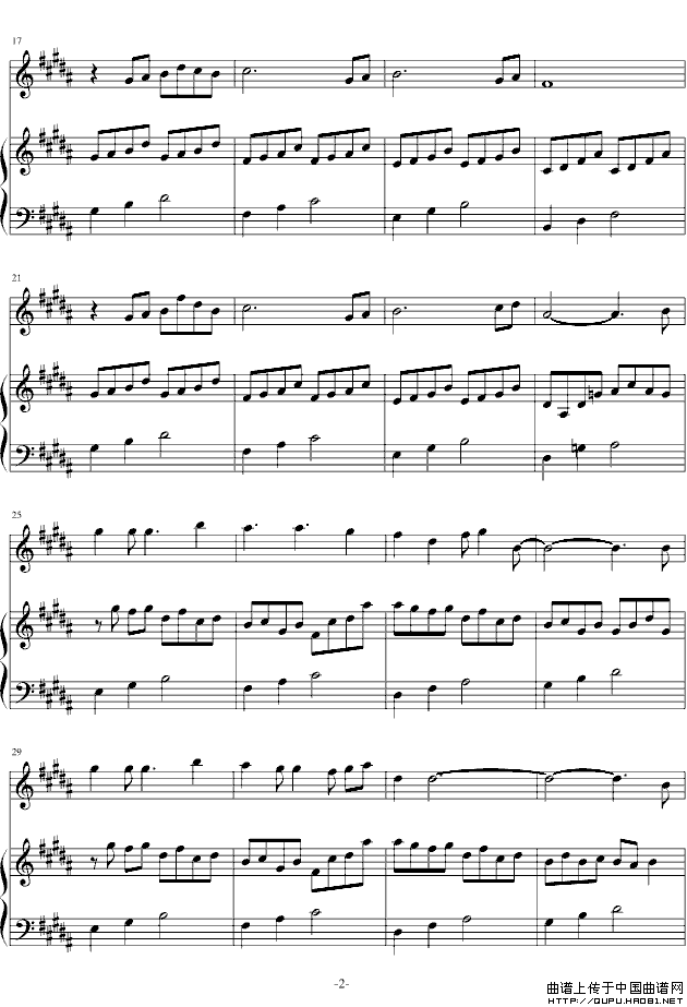 爱的供养（电视剧《宫》主题曲、长笛+钢琴）