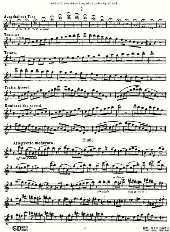 柯勒练习曲作品93号（一）