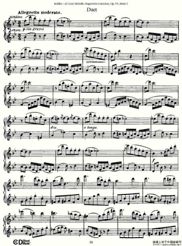 柯勒练习曲作品93号（一）