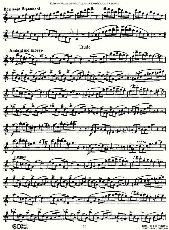 柯勒练习曲作品93号（一）