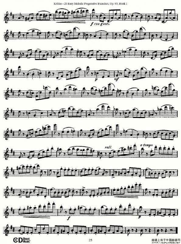 柯勒练习曲作品93号（一）