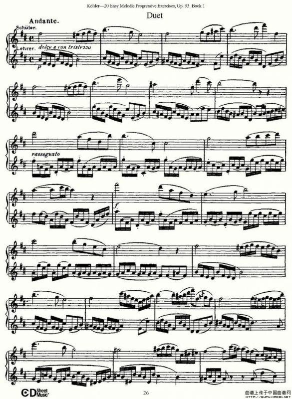 柯勒练习曲作品93号（一）