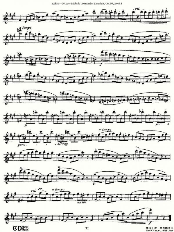 柯勒练习曲作品93号（一）