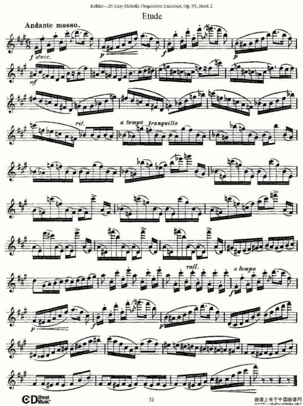 柯勒练习曲作品93号（二）