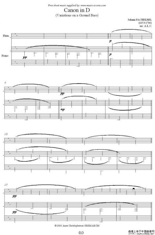 Canon in D（长笛+钢琴）