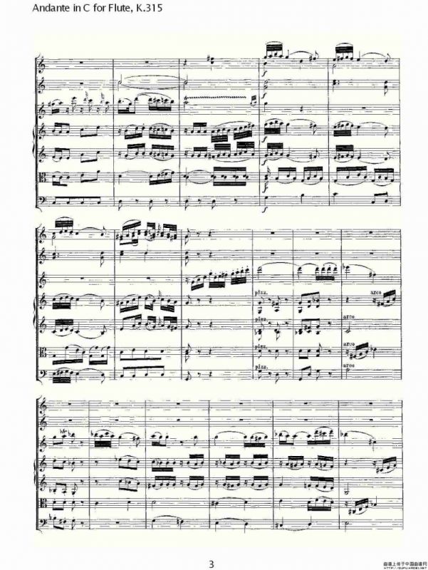 Andante in C for Flute, K.315（D调长笛行板协奏曲, K.315）