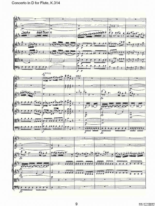 Concerto in D for Flute, K.314（D调长笛协奏曲, K.314）