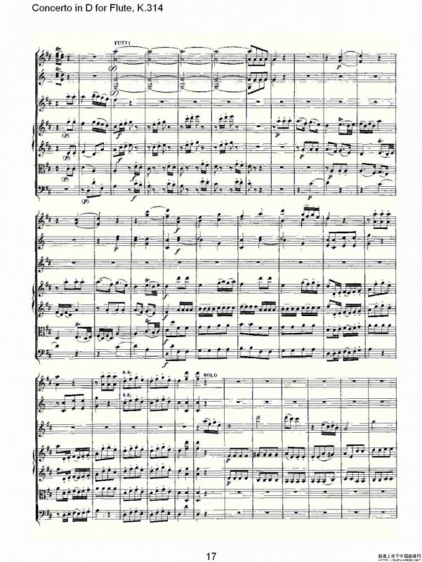 Concerto in D for Flute, K.314（D调长笛协奏曲, K.314）