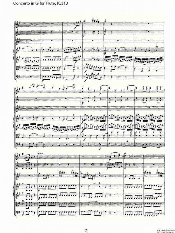 Concerto in G for Flute, K.313（G调长笛协奏曲, K.313）