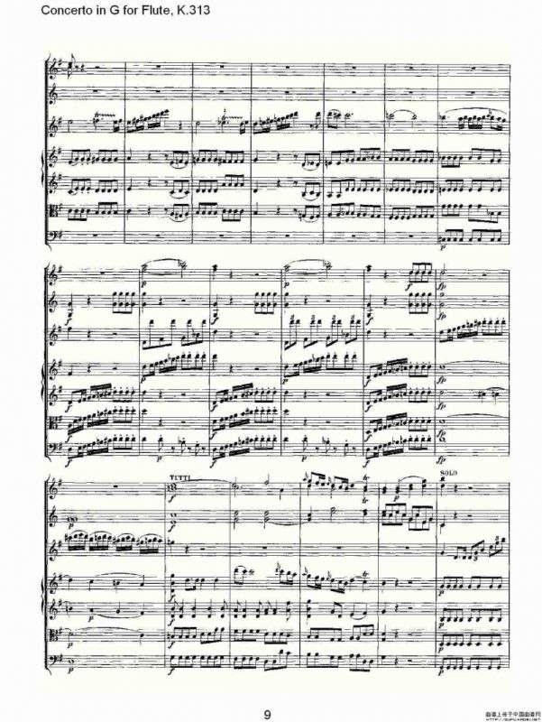 Concerto in G for Flute, K.313（G调长笛协奏曲, K.313）