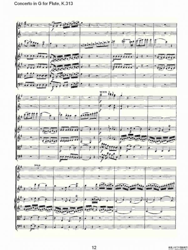 Concerto in G for Flute, K.313（G调长笛协奏曲, K.313）