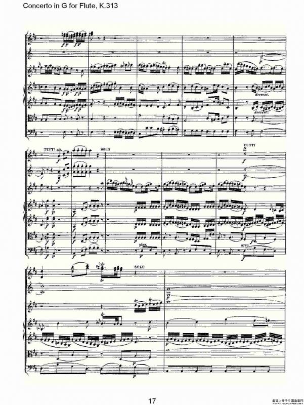 Concerto in G for Flute, K.313（G调长笛协奏曲, K.313）