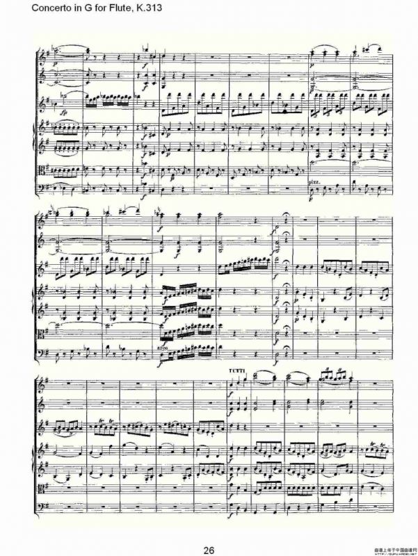 Concerto in G for Flute, K.313（G调长笛协奏曲, K.313）
