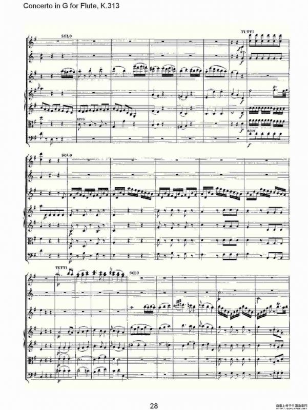 Concerto in G for Flute, K.313（G调长笛协奏曲, K.313）