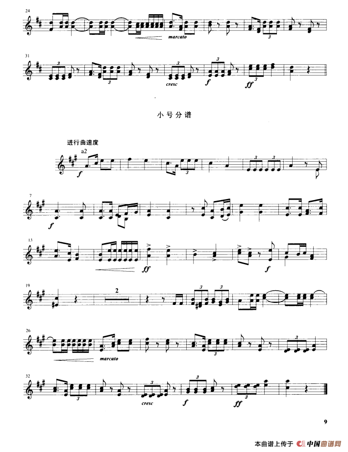 中华人民共和国国歌（管乐合奏分谱）