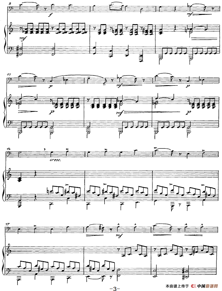 根据朱塞佩·孔科涅作品改编的四首旋律练习曲（长号+钢琴伴奏）