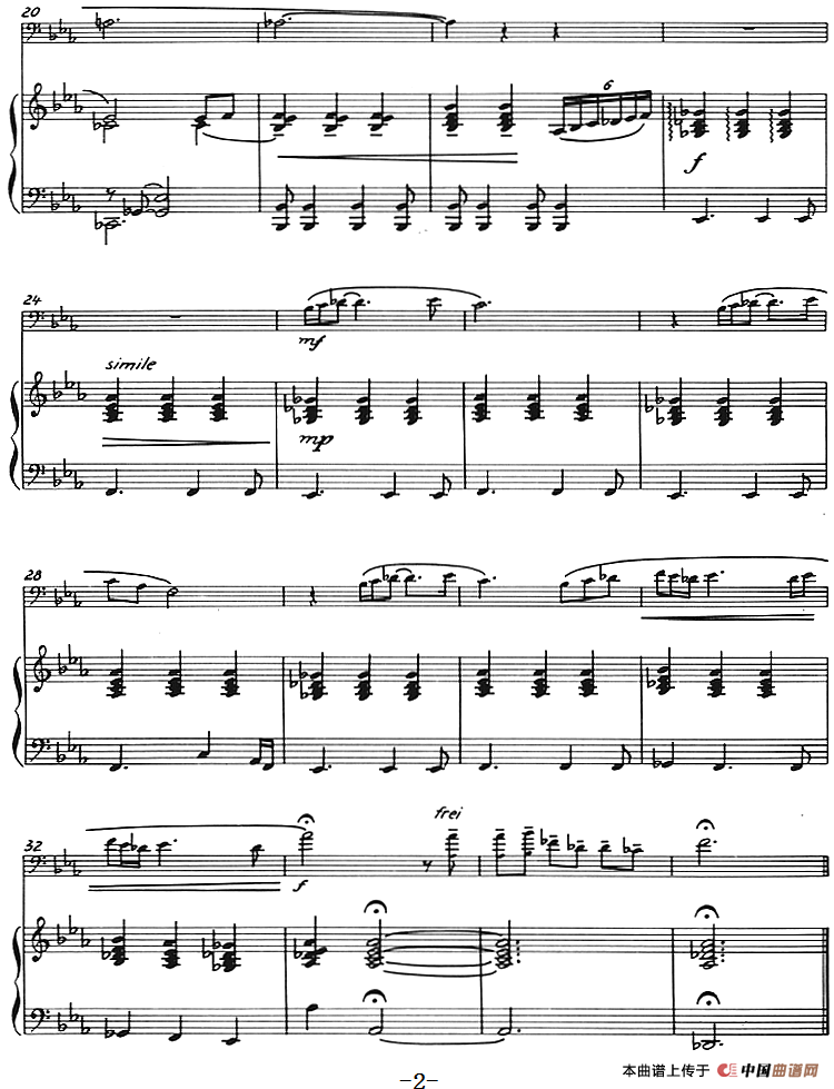 三首无词歌（长号+钢琴伴奏）