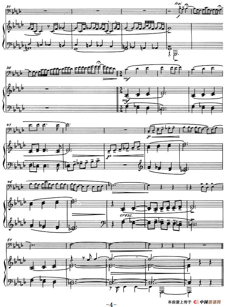 三首无词歌（长号+钢琴伴奏）