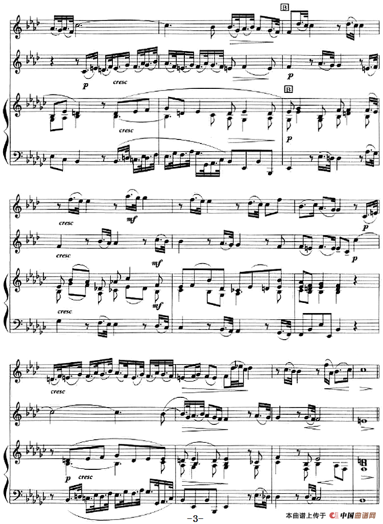 二重奏鸣曲（小号+钢琴伴奏）