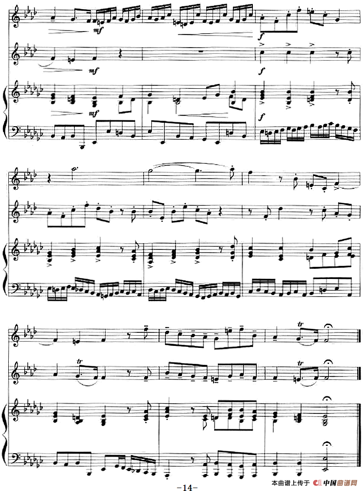 二重奏鸣曲（小号+钢琴伴奏）