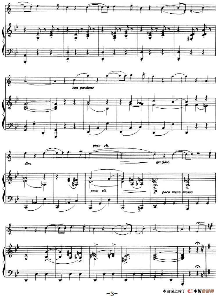 爱的悲伤（小号+钢琴伴奏）