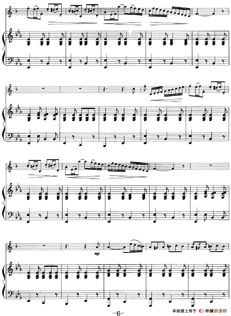 变奏曲（意大利民歌主题、小号+钢琴伴奏）