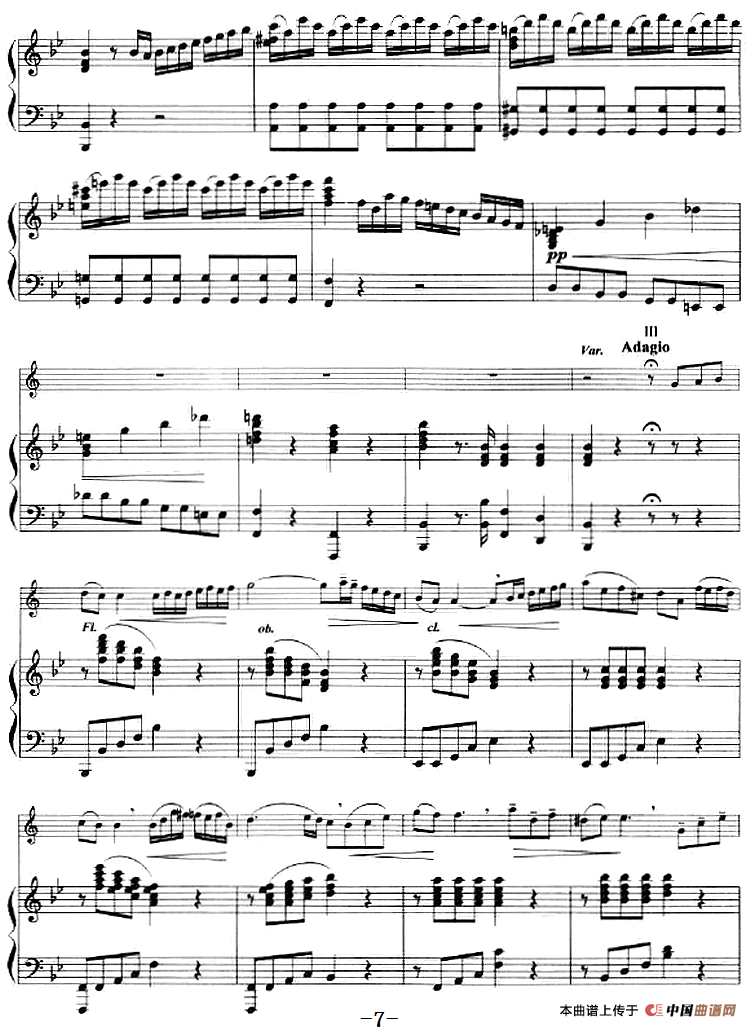 主题变奏曲（小号+钢琴伴奏）