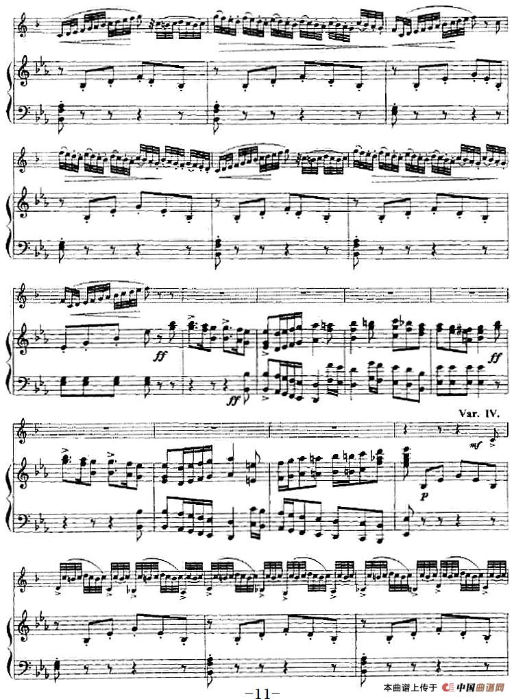 威尼斯狂欢节幻想变奏曲（小号+钢琴伴奏）