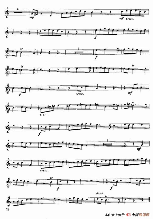 小号考级四级乐曲7首