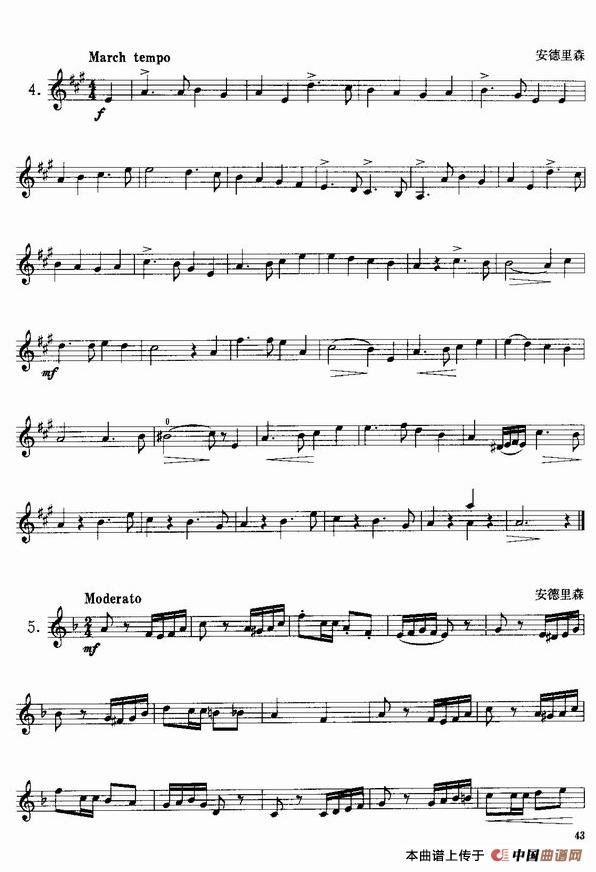 小号考级三级练习曲10首