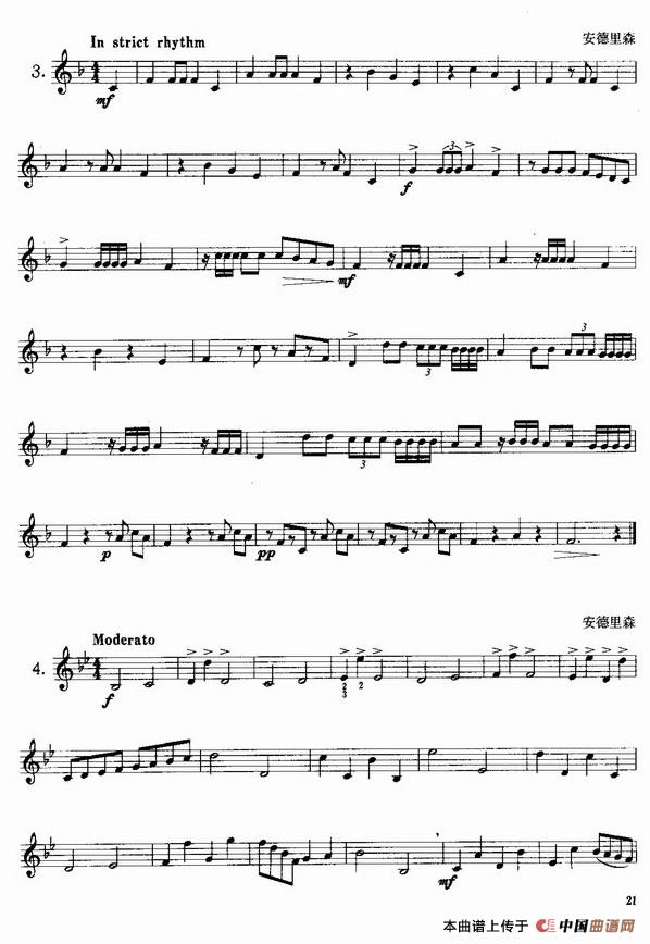 小号考级一级练习曲8首