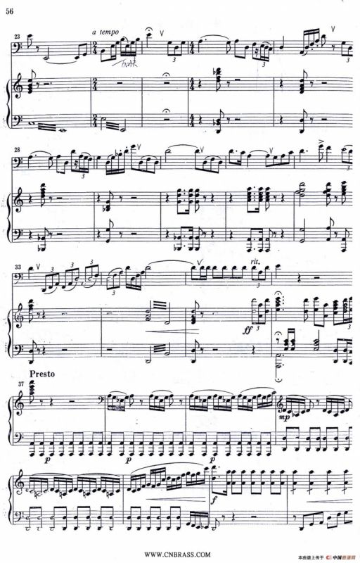 红色娘子军（大管+钢琴伴奏）