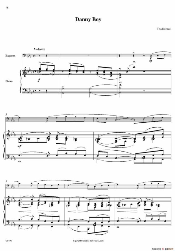 Danny Boy（巴松+钢琴伴奏）